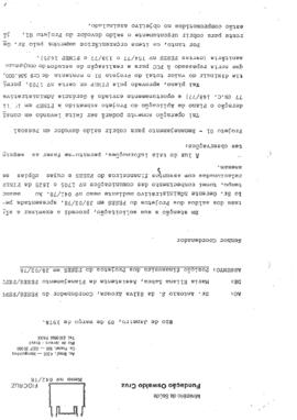 Memorando relatando a s&iacute;ntese do saldo dos projetos do Peses