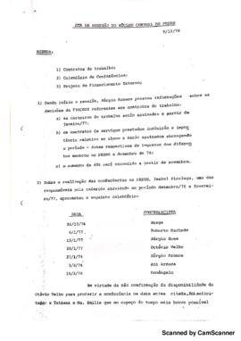 Ata de reuni&atilde;o do N&uacute;cleo Central do Peses