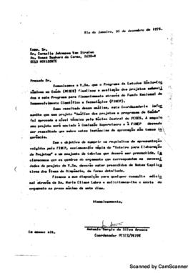 Of&iacute;cio relatando avalia&ccedil;&atilde;o de projeto de pesquisa do Peses