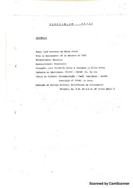 Curriculum Vitae de Jos&eacute; Raimundo da Silva Arian