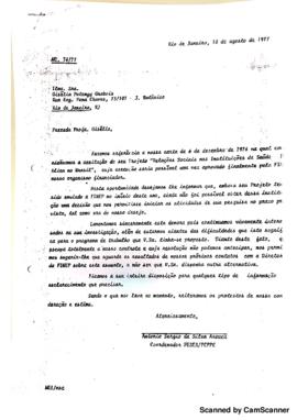 Of&iacute;cio comunicando aprova&ccedil;&atilde;o de projeto de pesquisa