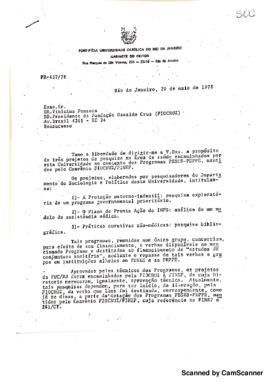 Solicita&ccedil;&atilde;o de an&aacute;lise de projeto da Fiocruz para Puc-RJ