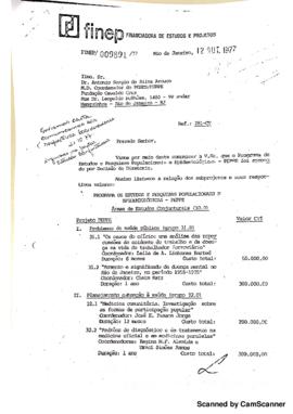 Of&iacute;cio de Carlos Antonio Lopes Pereira para Ant&ocirc;nio S&eacute;rgio da Silva Arouca sobre apresenta&ccedil;&atilde;o de ...