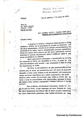 Carta de Guilardo Martins Alves e Antonio S&eacute;rgio da Silva Arouca para Mario Machado sobre apresen...