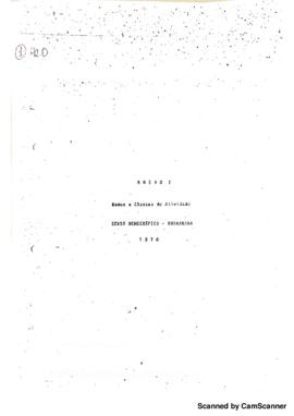 Ramos e classes de atividades do projeto Peppe 42.0