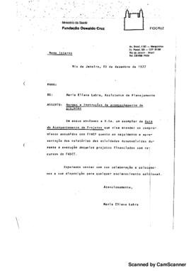 Memorando sobre Normas e instru&ccedil;&otilde;es de acompanhamento de projetos