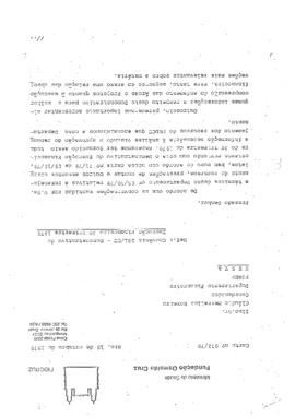 Of&iacute;cio relatando demonstrativo financeiro de implanta&ccedil;&atilde;o de projetos do Peses