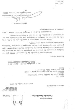 Of&iacute;cio relatando a autoriza&ccedil;&atilde;o para execu&ccedil;&atilde;o de projetos do Peppe