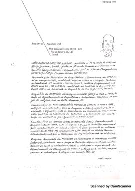 Curriculum Vitae de Jo&atilde;o Ricardo Baptista Serran