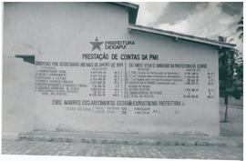 Prefeitura Municipal de Icapu&iacute; (CE) - Mural com a presta&ccedil;&atilde;o de contas
