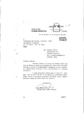 Carta de Arlindo Fabio Gomez de Souza (coordenador do Peppe) com o &uacute;ltimo demonstrativo Financeir...
