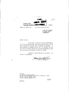 Of&iacute;cio de Antonio Barros Correa Neto (chefe de gabinete da Fiocruz) para Marcelo de Paiva Abreu (...