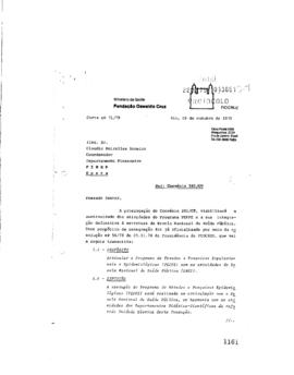 Of&iacute;cio de Arlindo Fabio Gomez de Souza (coordenador do Peppe) para Claudio Meirelles Romeiro (coo...