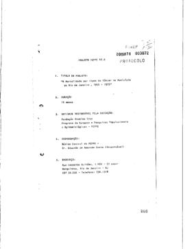 Projeto de pesquisa "Localiza&ccedil;&atilde;o de servi&ccedil;os de sa&uacute;de em &aacute;reas urbanas: subs&iacute;dios para estud...