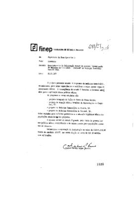 Descri&ccedil;&atilde;o do  projeto "Investiga&ccedil;&atilde;o de Medicina em comunidade" , recurso concedido e se...