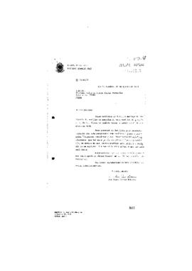 Carta de Ana Clara Torres Sobrinho para F&aacute;bio Celso de Macedo Soares Guimar&atilde;es (diretor da Finep)...