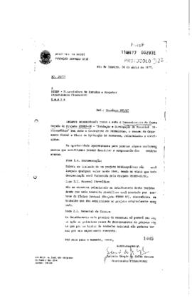Carta de Ant&ocirc;nio Sergio da Silva Arouca (coordenador do Peses/Peppe) exibindo Demonstrativo de ga...