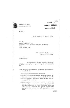 Carta de Antonio Sergio da Silva Arouca (Coordenador do Peses/Peppe) para Emanuel Gon&ccedil;alves de Me...