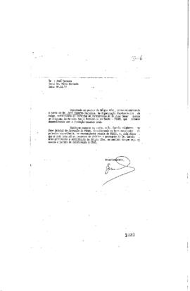 Carta de Mario Broockman Machado (diretor da Finep) para Jos&eacute; Roberto Ferreira (Membro da Divis&atilde;o...