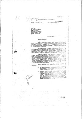 Carta de Jos&eacute; Pel&uacute;cio (presidente da Finep) para Vinicius da Fonseca (presidencia da Fiocruz) res...