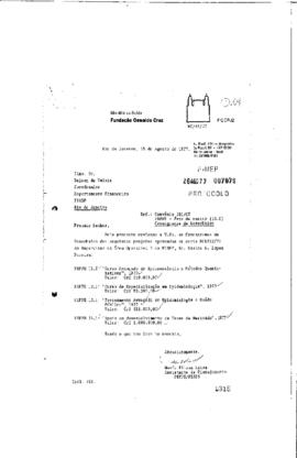 Carta de Maria Eliana Labra (Assistente da Planejamento do Peses/Peppe) para Delson de Valois (Co...