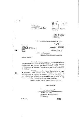 Carta de Maria Eliana Labra (assistente de planejamento do Peses/Peppe)  para Delson de Vallois (...