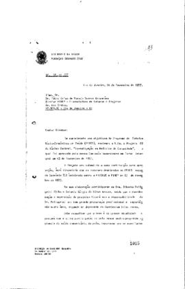 Carta de Guilardo Martins Alves; Antonio Sergio da Silva Arouca (Presidente da Comiss&atilde;o Superviso...