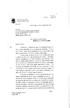 Carta de Antonio S&eacute;rgio da Silva Arouca (coordenador do Peses) para Fabio Celso de Macedo Soares ...