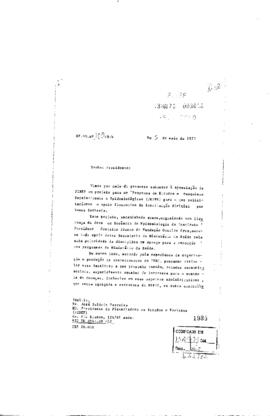 Of&iacute;cio de Jos&eacute; Carlos Seixas (secret&aacute;rio Geral do Minist&eacute;rio da Sa&uacute;de) para Jos&eacute; Pel&uacute;cio Ferreira...
