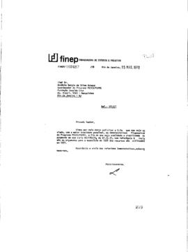 Of&iacute;cio de Vin&iacute;cius da Fonseca (presidente da Fiocruz) para Antonio S&eacute;rgio da Silva Arouca (coorde...