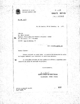 Relat&oacute;rio de Antonio S&eacute;rgio da Silva Arouca (coordenador do Peppe) para Mario Machado (diretor t&eacute;...