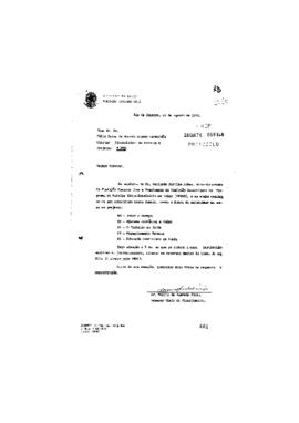 Carta de M&aacute;rcio de Azevedo Diniz (assessor chefe de planejamento) para F&aacute;bio Celso de Macedo Soar...