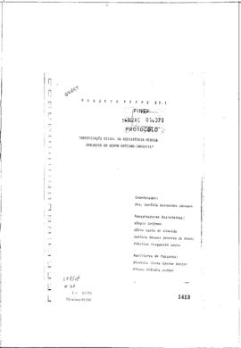 Projeto "Organiza&ccedil;&atilde;o social da assist&ecirc;ncia m&eacute;dica dirigida ao grupo materno-infantil. "