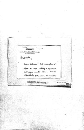 Cart&atilde;o com solicita&ccedil;&atilde;o de documento