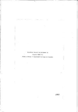 Relat&oacute;rio parcial de atividades Peses 04: sa&uacute;de e doen&ccedil;a - reprodu&ccedil;&atilde;o da for&ccedil;a de trabalho